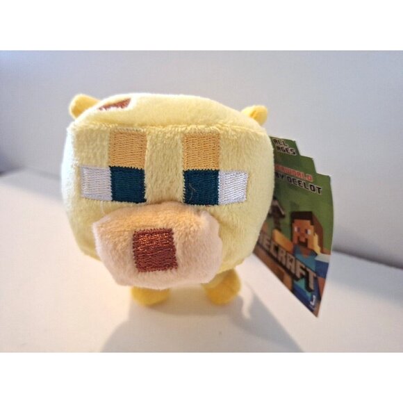 Minecraft Mooshroom & Ocelot Plush Set Red Yellow 7" Cow Cat 2014 - Picture 6 of 16
